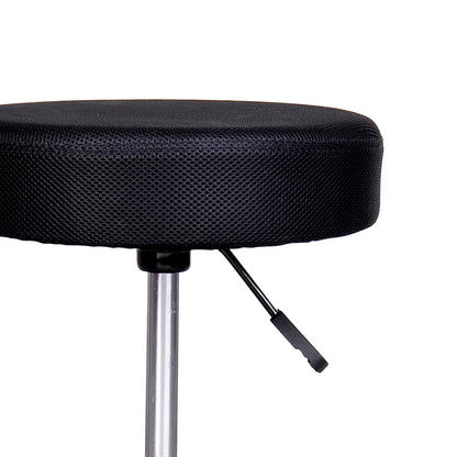 Adjustable Hydraulic Swivel Salon Stool — Red White
