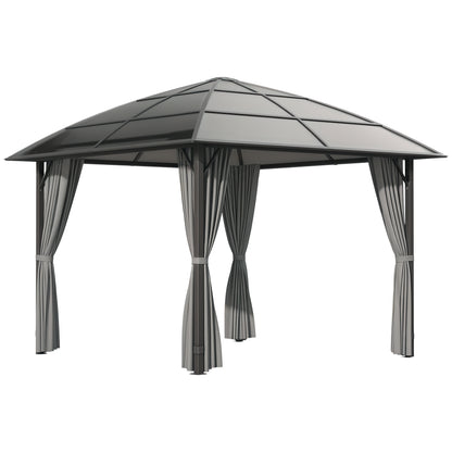 Hardtop Polycarbonate Gazebo UV60+ with Curtains