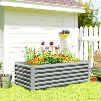Raised Garden Bed Galvanized Metal 6' × 3'