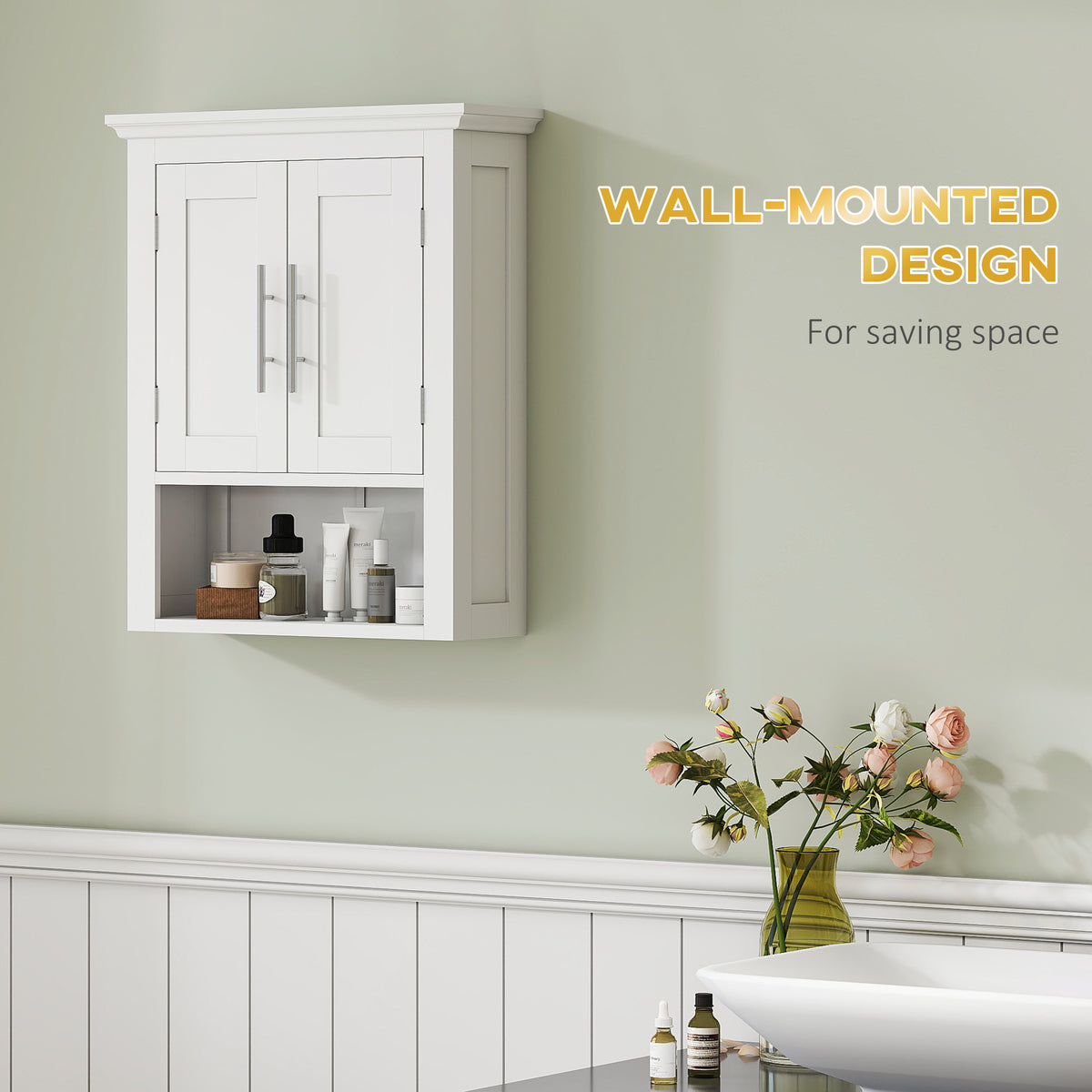 Bathroom Wall Cabinet with Adjustable Shelves