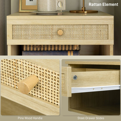 Mesita de noche de pared de madera estilo nórdico — Lote de 2