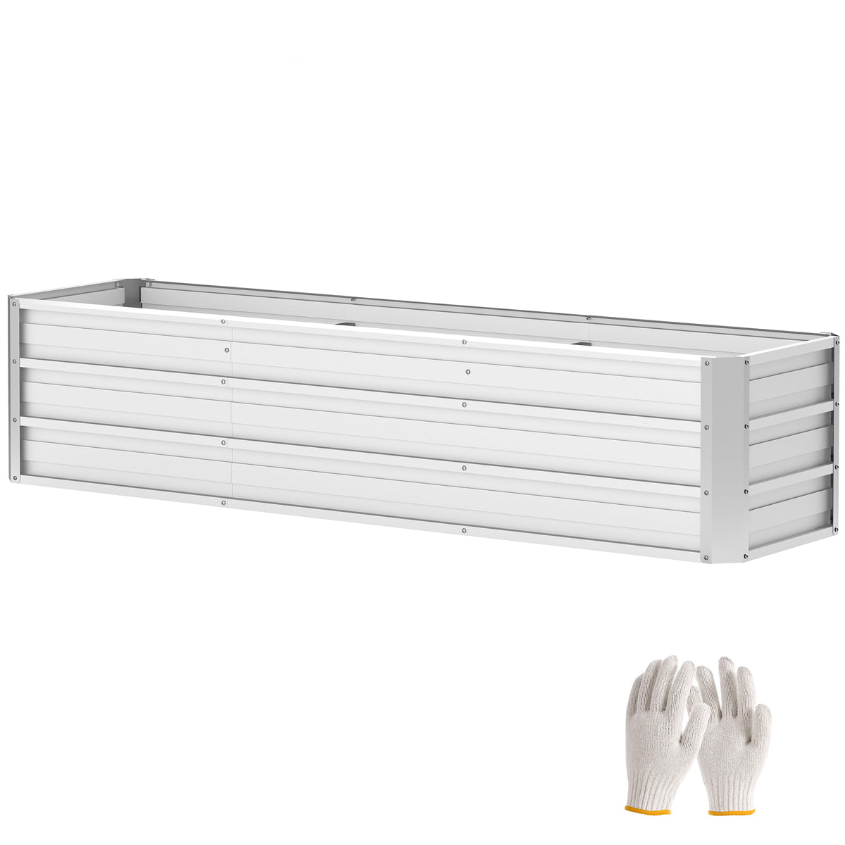 Galvanized Steel Raised Garden Bed 3-Section Planter