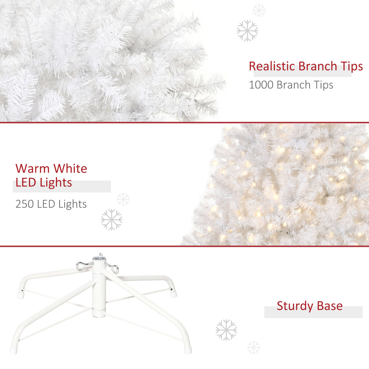 Pre-Lit Artificial Christmas Tree 6 ft