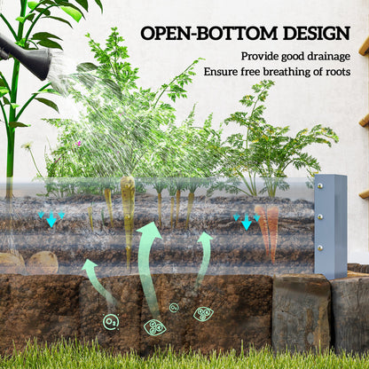 Raised Garden Bed Galvanized Steel 8 x 4 ft