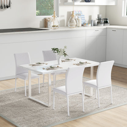 Juego de 4 sillas de comedor tapizadas