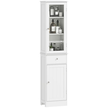 Armario alto de baño con cajón y puertas