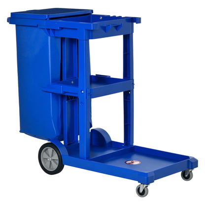Janitorial Cart 3-Tier with Rubbish Bag