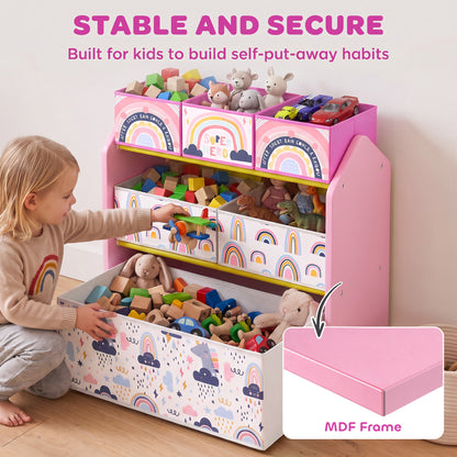 Organizador de juguetes de 3 niveles para niños