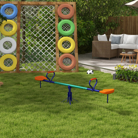 Kids swivel seesaw playground equipment