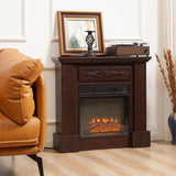 Electric Fireplace with Mantel Freestanding Heater 1400W