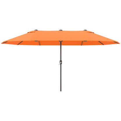 Double Canopy Patio Umbrella with Crank — 457 cm