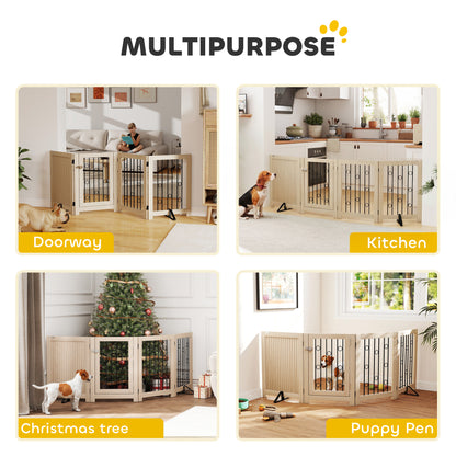Freestanding Folding 3-Panel Pet Gate
