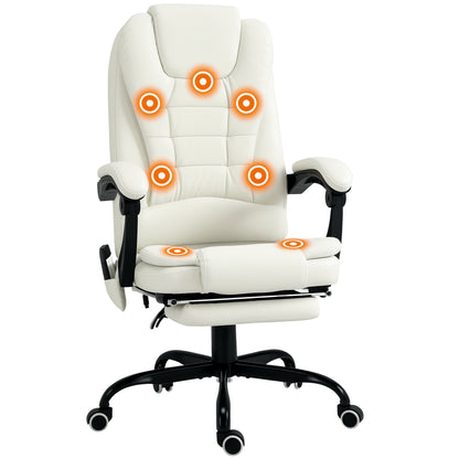 Silla de oficina de masaje reclinable con reposapiés
