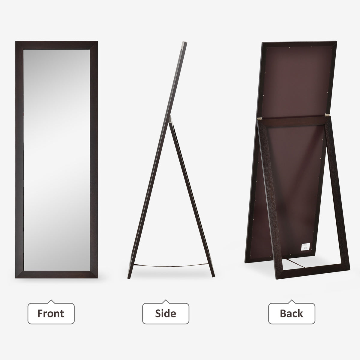 Full length rectangular mirror 58 x 20 inches with frame