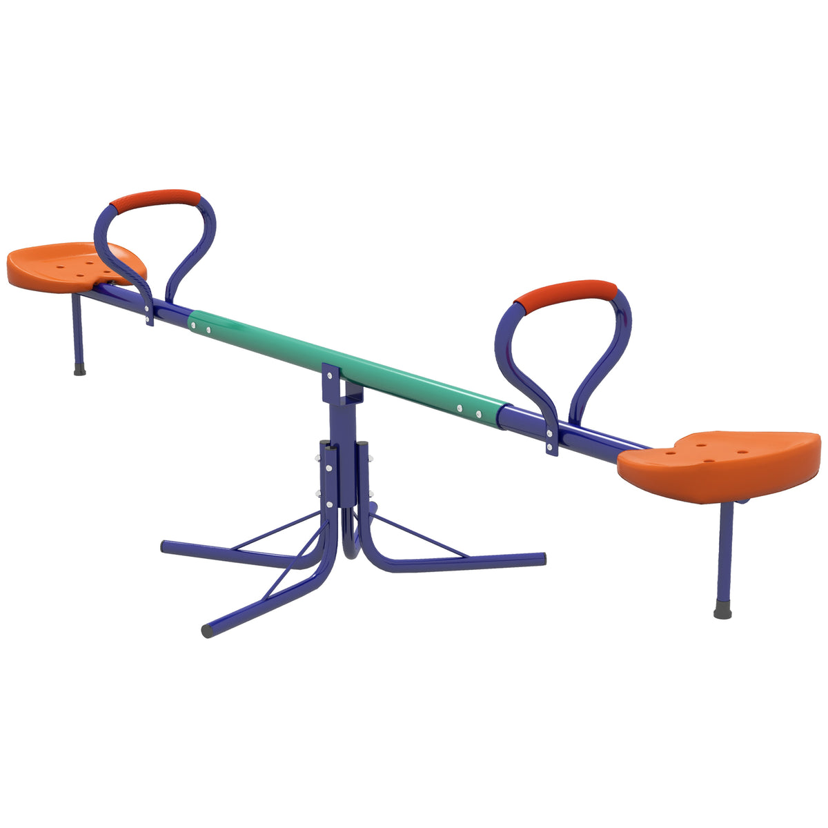 Kids swivel seesaw playground equipment