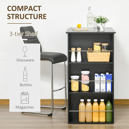 Bar table counter height 3 storage shelves
