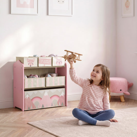 Kids Toy Organizer with 6 Storage Bins