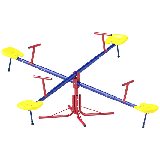 Kids Metal 4-Seater Outdoor Seesaw Teeter Totter