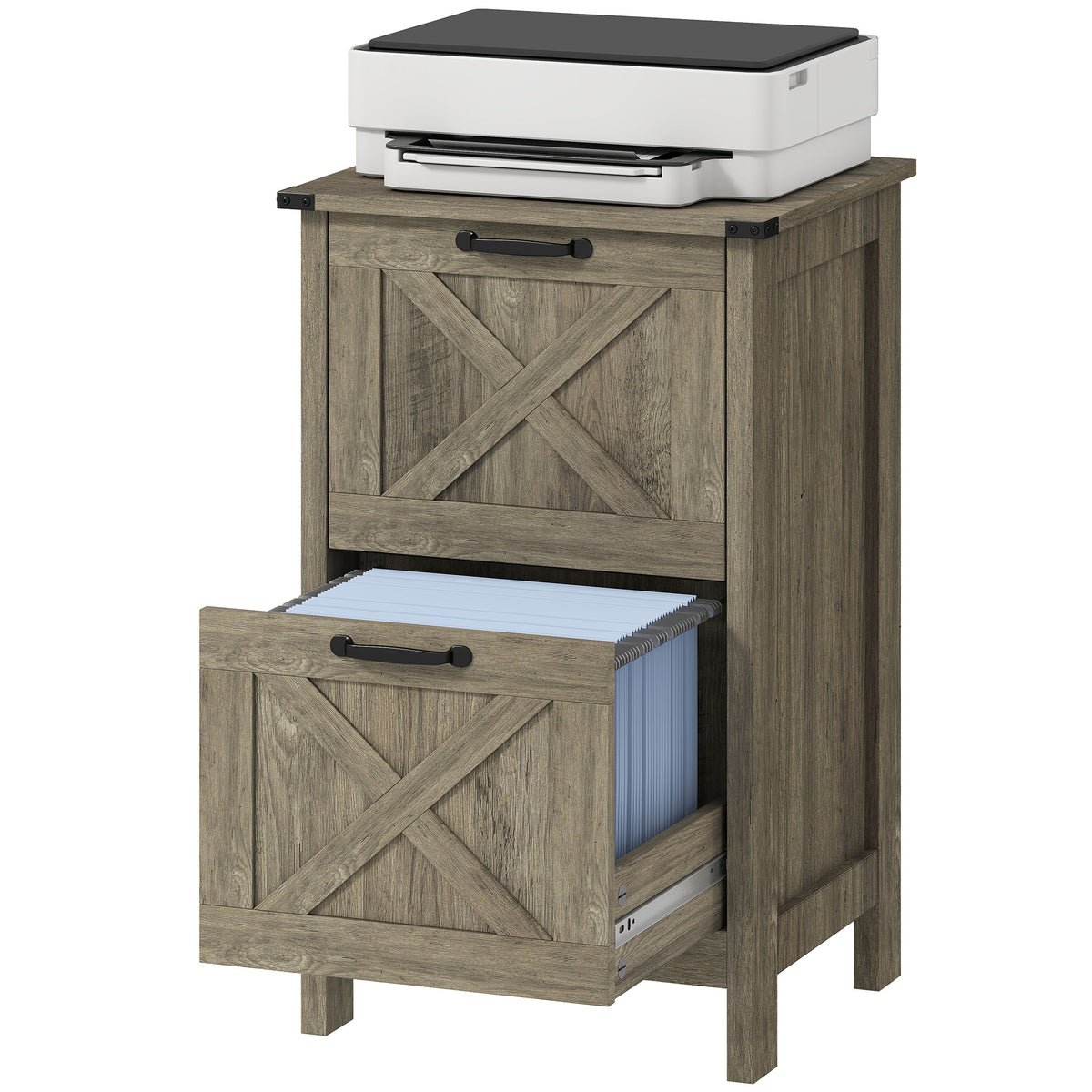 Vertical Filing Cabinet with 2 Drawers