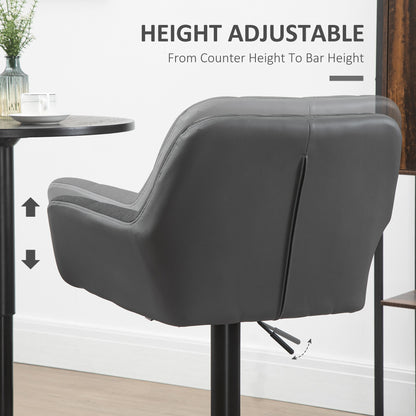 Swivel Bar Stools Adjustable with Armrests and Footrest