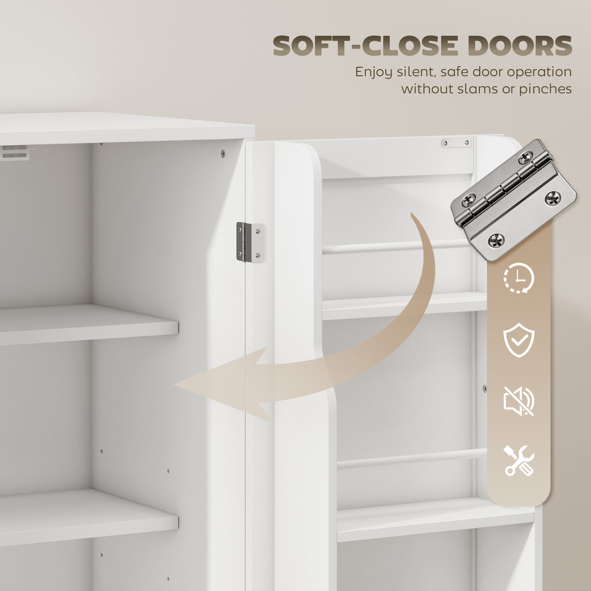 Kitchen Storage Cabinet with Drawer and Adjustable Shelves