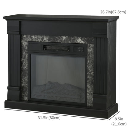 Electric fireplace mantel freestanding heater