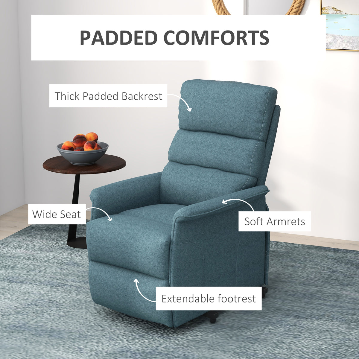 Sillón elevador eléctrico reclinable con mando a distancia