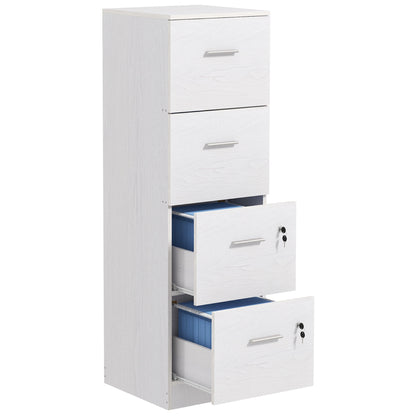 Archivador vertical de oficina con cerradura y cuatro cajones