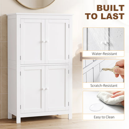 Freestanding bathroom cabinet with doors