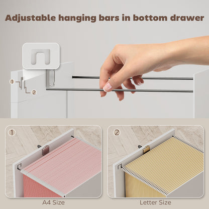 Mobile Printer Cabinet with Charging Station