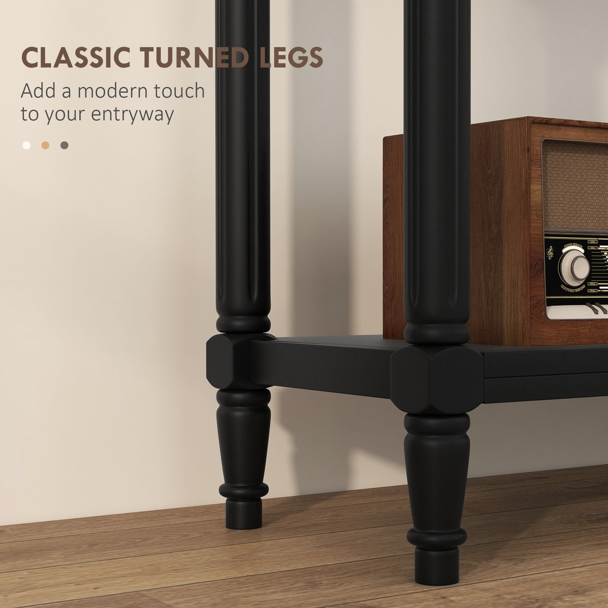 Entryway Console Table with 2 Drawers and Shelf