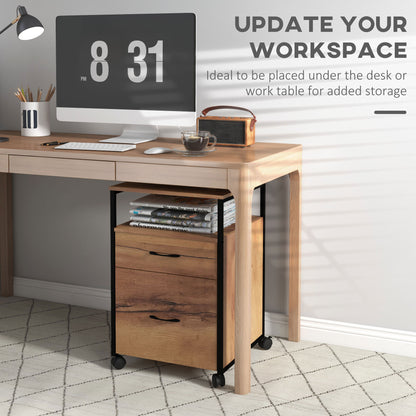 Industrial rolling vertical filing cabinet with drawers