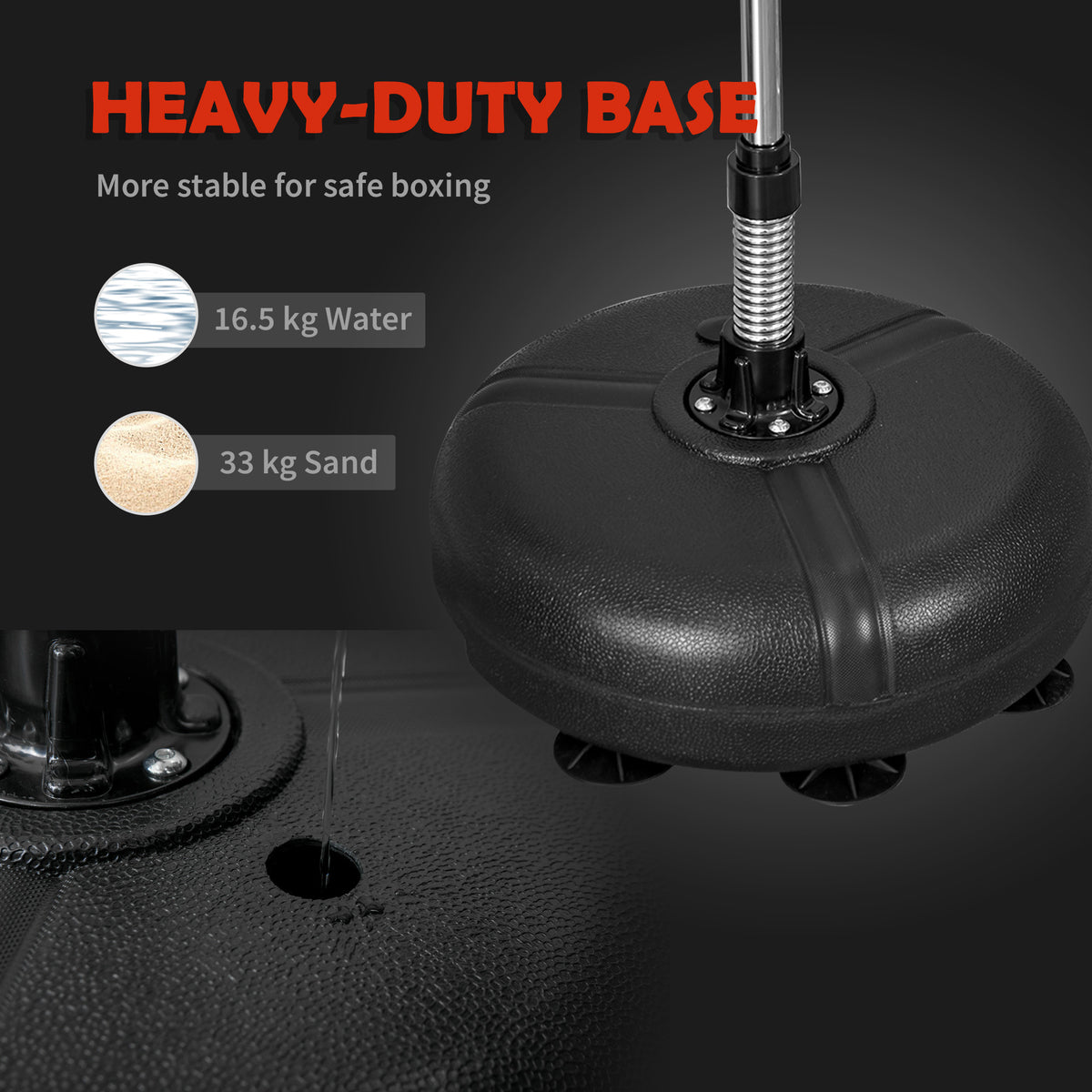 Freestanding reflex punching bag with stand