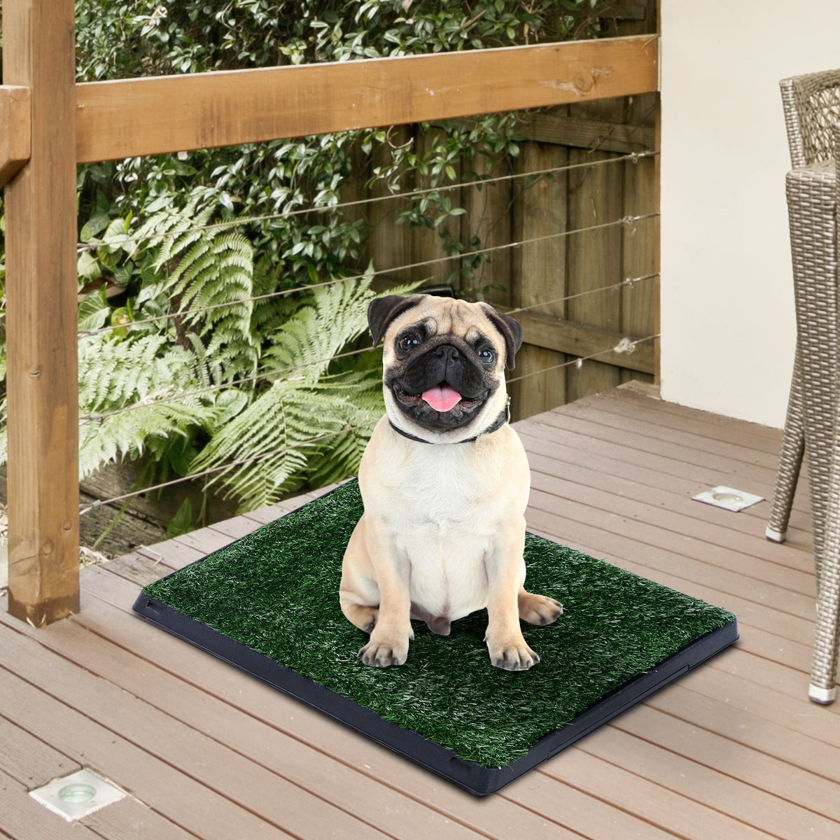 Alfombrilla de césped artificial para orinal de perro 51x63 cm