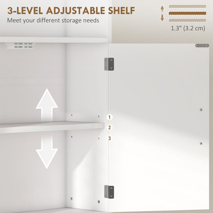 Freestanding over the toilet storage shelf 4-tier bathroom organizer