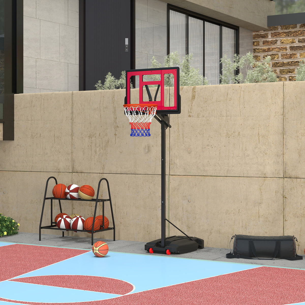 Kids adjustable basketball hoop