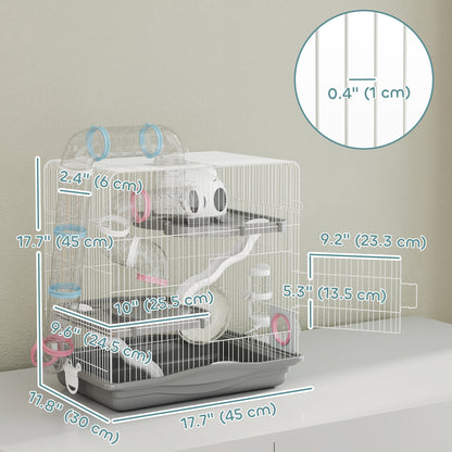 Multi-tier hamster cage