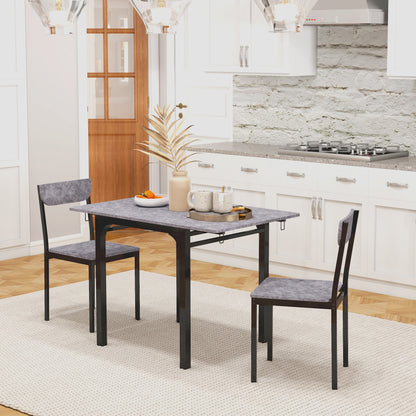 Foldable Dining Table Set for 2