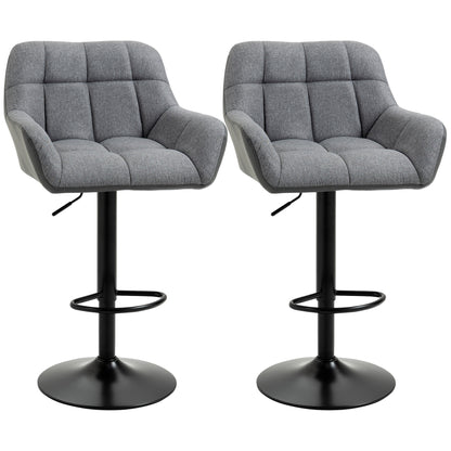 Swivel Bar Stools Adjustable with Armrests and Footrest