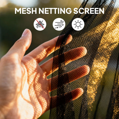 10' x 13' Khaki Gazebo Replacement Mosquito Netting with Zipper