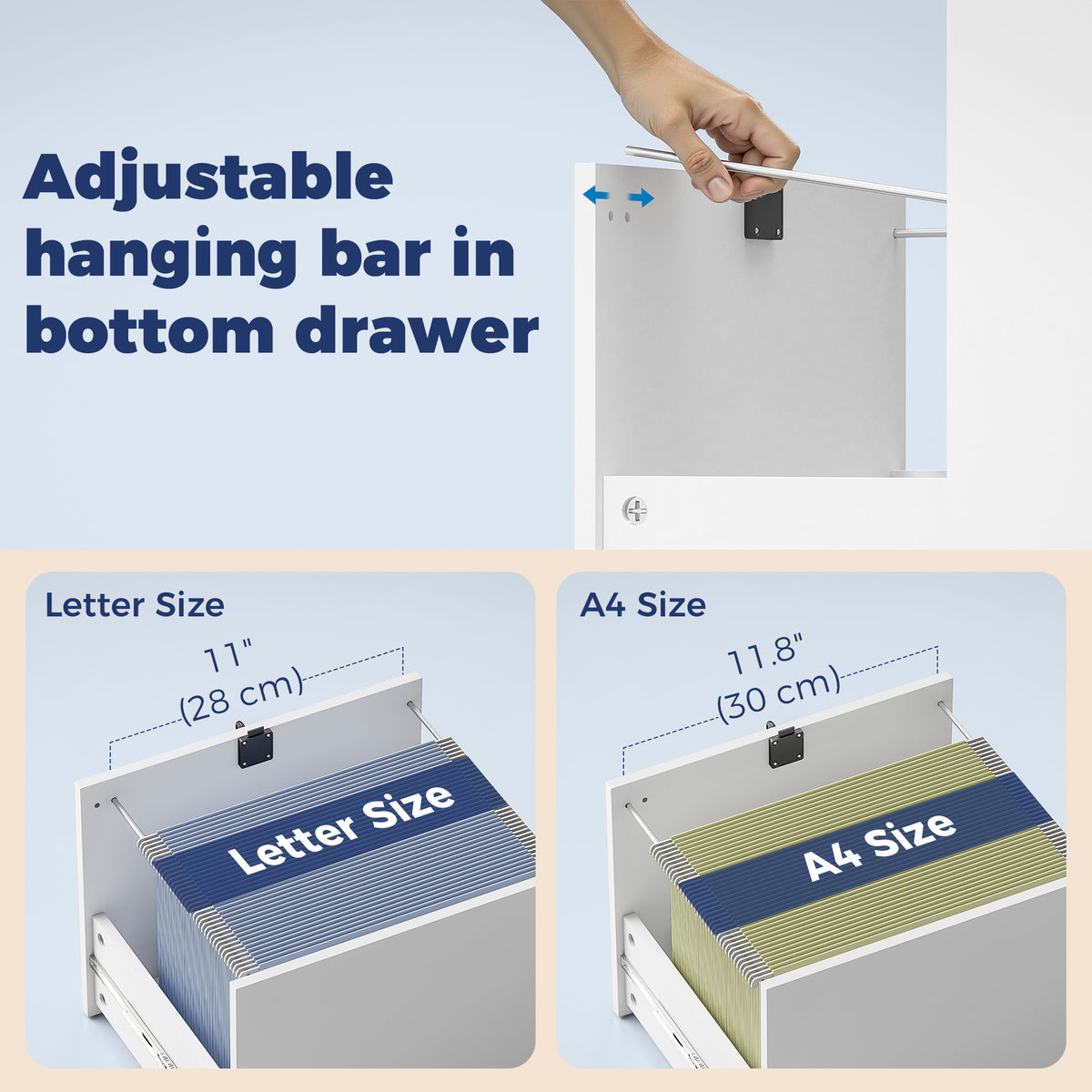 Mobile Locking File Cabinet with Open Shelves