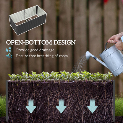 Raised Garden Bed Galvanized 152 x 91 x 61 cm