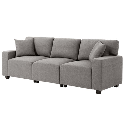 3-Seater Sofa with Side Pockets and Pocket Springs