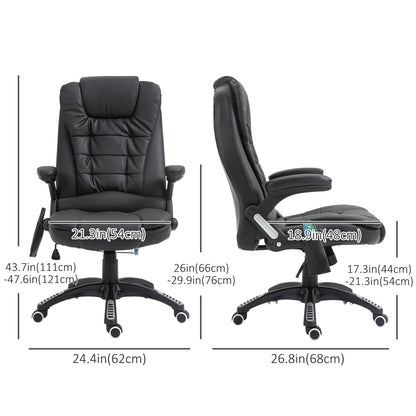 Silla de oficina alta, reclinable, con masaje y calefacción