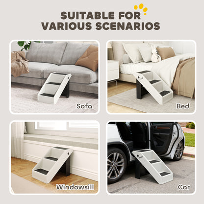 Escalera plegable para perros con 3 peldaños antideslizantes