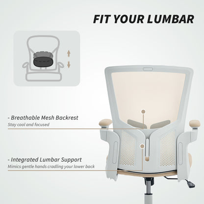 Silla de oficina ergonómica giratoria y ajustable
