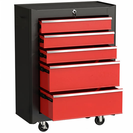 5-Drawer Rolling Steel Lockable Tool Cabinet