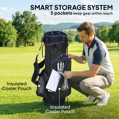 Ultra-Lightweight Golf Stand Bag with 6-Way Dividers and Cooler Pocket