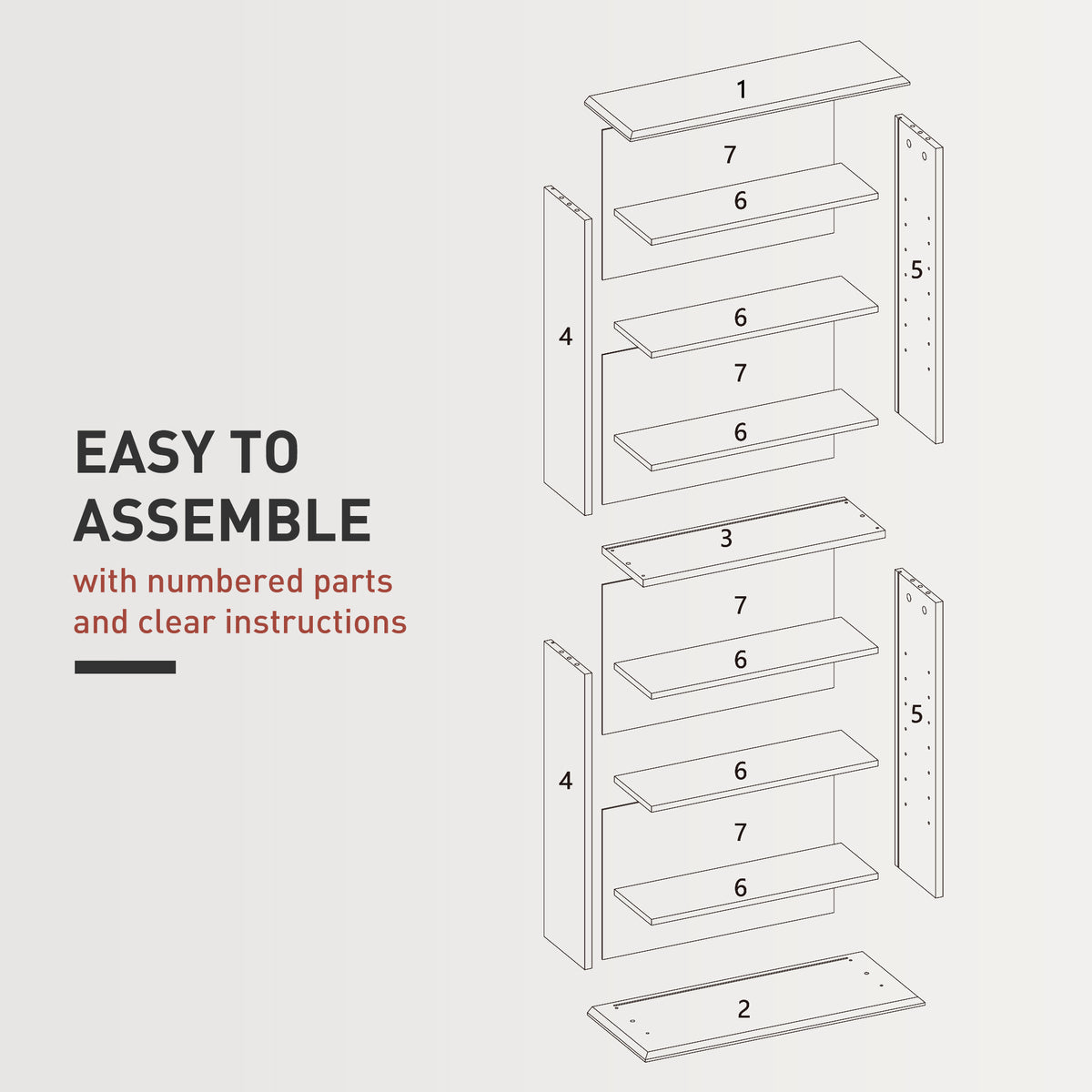 Mueble organizador multimedia de 8 compartimentos para 360 CD
