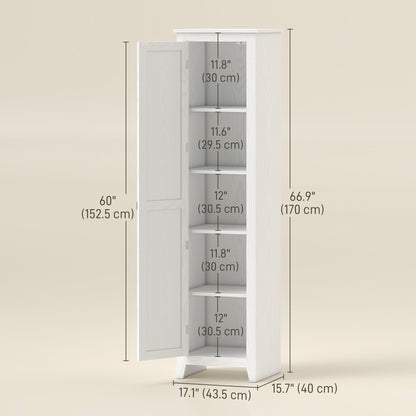 Armario despensa de cocina 5 estantes puerta de granero 170cm